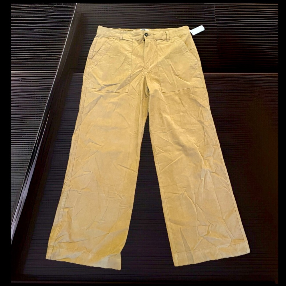 Vintage Weatherproof Stretch Corduroy Tan Wide-Leg Stretch Pockets 98%COTTON NWT